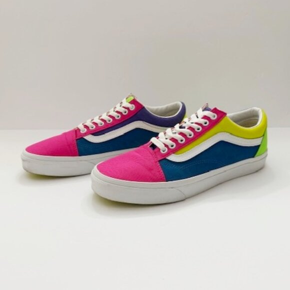 Vans Old Skool Color Block Skate Shoes Neon 9.5 Men's / 11 Women's - Picture 1 of 7